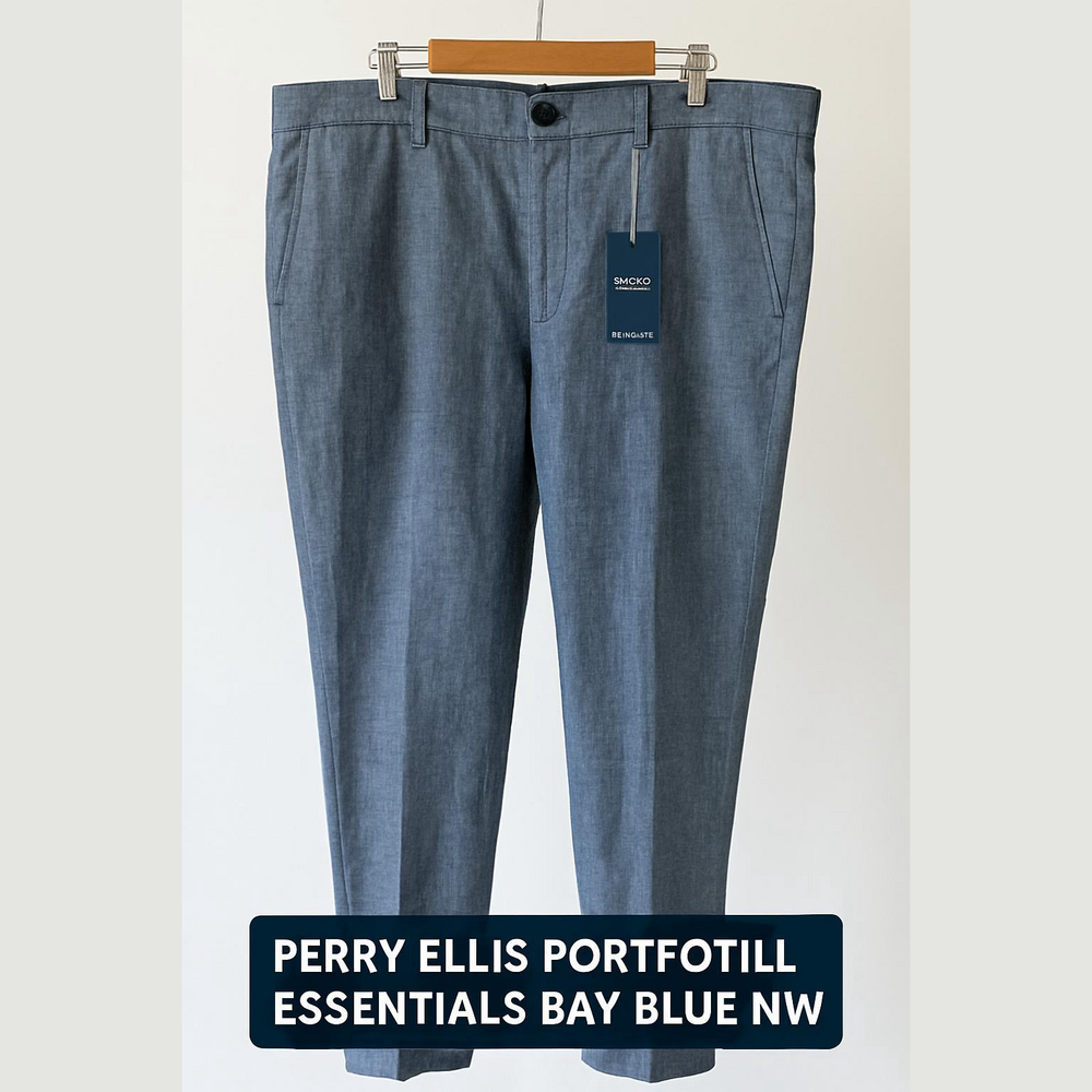Perry Ellis Portfolio Essentials Men’s Linen NWT
40x 30 Bay Blue pants.